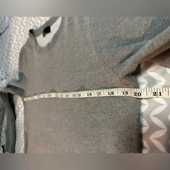 GAP Small Heather Grey Gray Sweatshirt with Side Zip - Picture 8 of 9